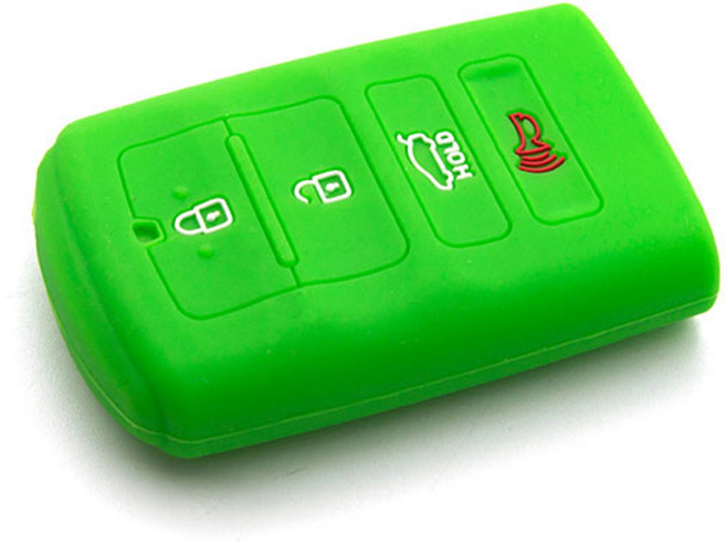 기아 K7 K9 모하비 쏘렌토 4버튼 스마트키 실리콘 케이스, 그린