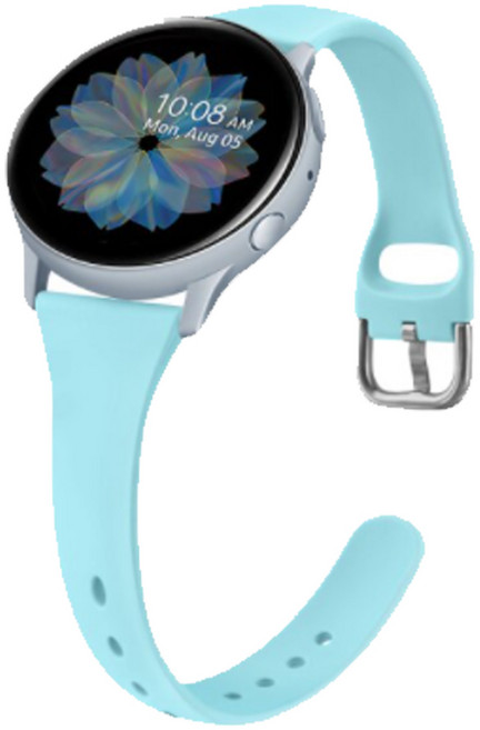 스토리링크 갤럭시 워치7 6 5 4 40mm 44mm 프로 45mm 클래식 43mm 47mm호환 스트랩 시계줄 가죽 메탈 밀레니즈루프 스포츠루프, 20.슬림 실리콘_민트, 1개