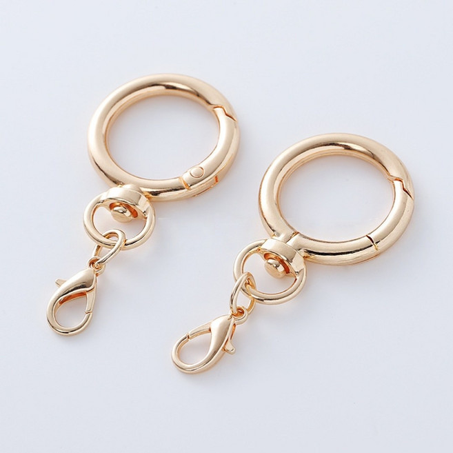 열쇠 키링 열쇠고리 8개입 원터치고리, 1개, 원터치 고리 골드