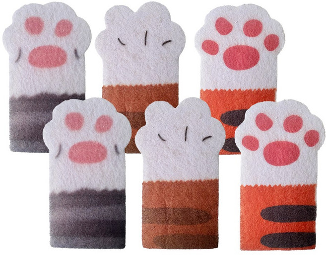 꿈꾸던라이프 캐릭터 동물 수세미, 1세트, 6개