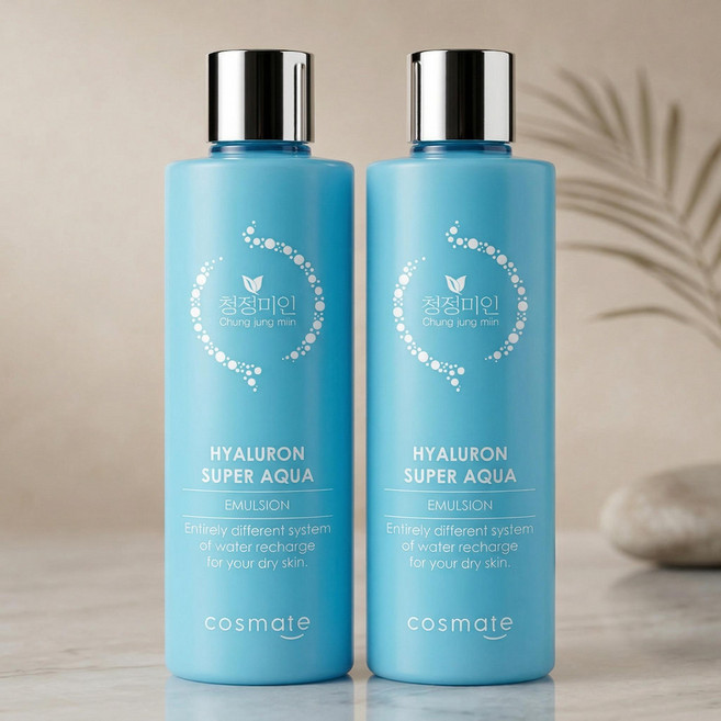 청정미인 아쿠아 에멀전 수퍼 히아루론 가성비 산뜻한 300ml 2개