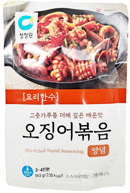 청정원 요리한수 오징어볶음양념, 140g, 1개