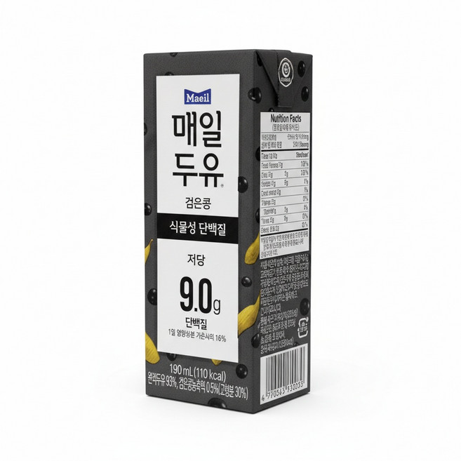 매일두유 검은콩 190mlx12팩 저당두유, 12개, 190ml