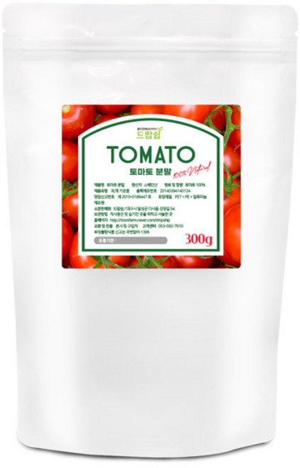 토마토 분말(스페인) 300g 토마토 가루 파우더 선식 채소 주스 제빵 재료, 1개