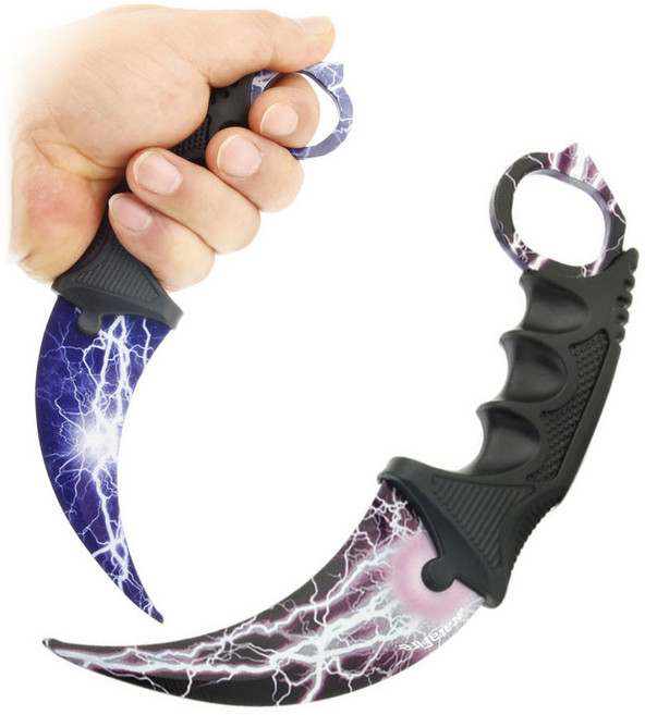 윈드폴 카람빗 나이프 칼날 없는 CP-21 연습용 칼, 보라A, 1개