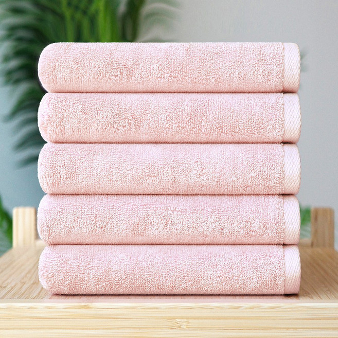 송월타월 메르디앙 호텔수건 130g 30수, 베이비핑크, 5개