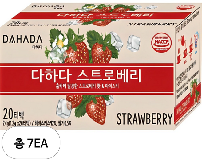 다하다 스트로베리, 1.2g, 20개입, 7개