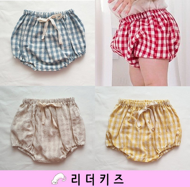 리더키즈 (여름) 고고 체크 블루머 BLB 베이비 아기 유아