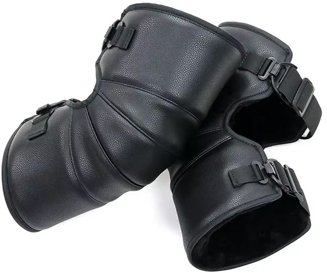 데일리쇼핑 오토바이 가죽 방한 무릎워머 레그워머 토시 담요 방한 스쿠터, 블랙