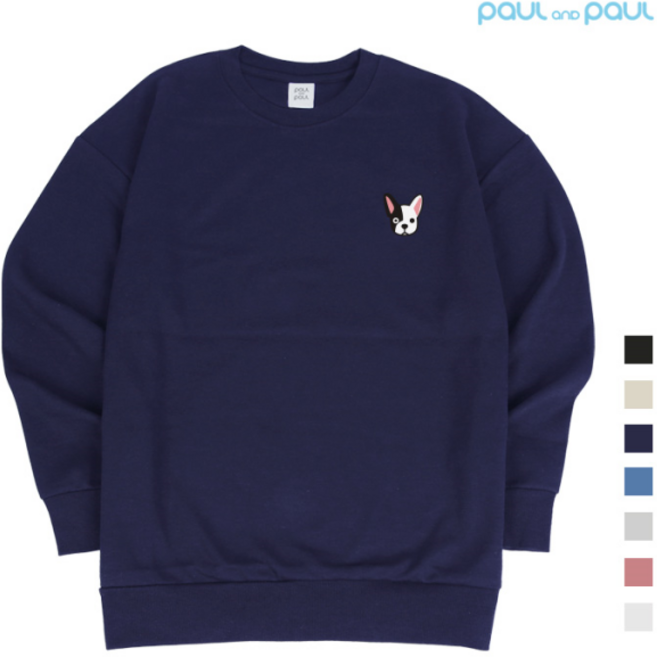 폴앤폴 불독 FACE 스탠다드 맨투맨 남여공용