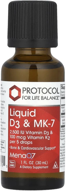 Protocol for Life Balance 액상 D3 및 MK-7 30ml(1fl oz), ProtocolforLifeBalance액상D3및MK7, 1개, 30ml - 쿠팡
