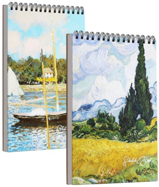 드로잉북 스케치북 무지 노트 미술 그림 1+1 a4 100g, 2개