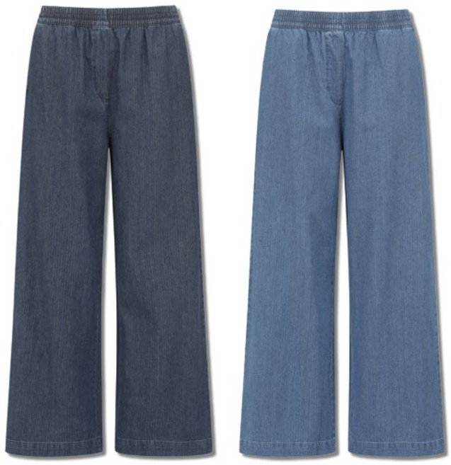 [백화점정품] 올젠 여성 프리미엄 데님 밴딩 팬츠 바지 기본 긴바지 고무줄바지