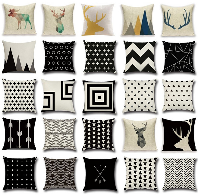 북유럽쿠션커버 여름 린넨 니트 쇼파 소파 사각 커버 쿠션 42x42 45x45