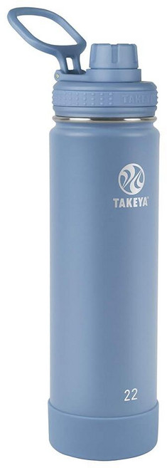 다케야Takeya Actives 단열 스테인리스 스틸 물병 뚜껑 포함 510.3ml(18온스) 오닉스143978, Bluestone