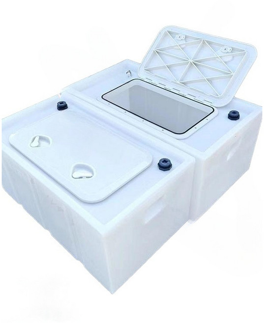 횟집 물고기통 활어 운반 상자 통 플리스틱 수조 탱크, 1개, 75L 뚜껑 74 x 36x35 29 x 19