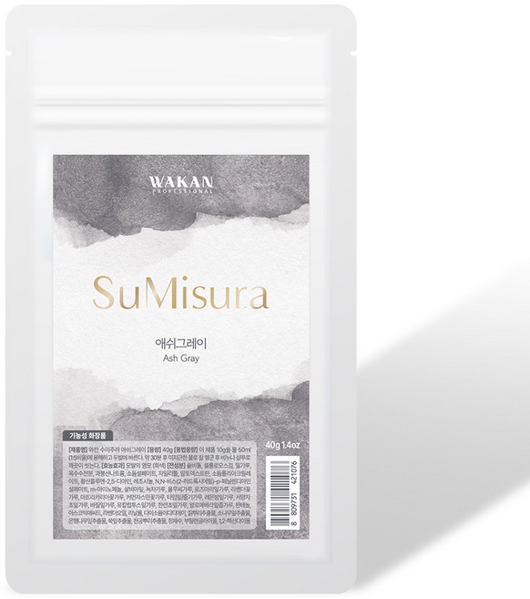 새치염색약 와칸 수미주라 애쉬 낱봉 (40g), 1개, 애쉬 그레이