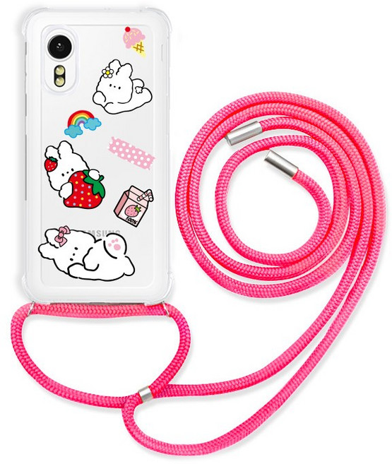 로윈 갤럭시 XCover5 (G525) 리틀프렌지폰5 신비키즈폰2 ZEM꾸러기폰 방탄젤리 도난방지 목걸이줄 휴대폰케이스