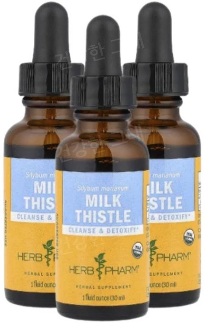 허브팜 밀크시슬 실리마린 액체 액상 30ml 3개 밀크씨슬 밀크티슬 MilkThistle - 쿠팡