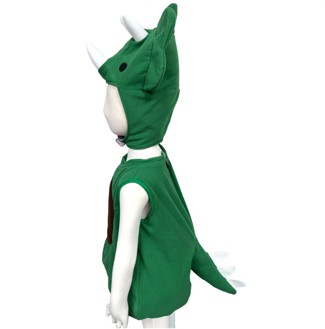 瘋狂派對 三角龍服裝 兒童變裝服 可愛澎澎恐龍裝 台灣製造, 綠色,紅色, 1個