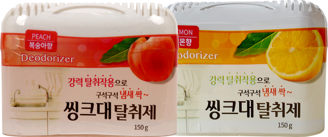 해피룸 싱크대 탈취제 10개 1세트, 복숭아, 150g