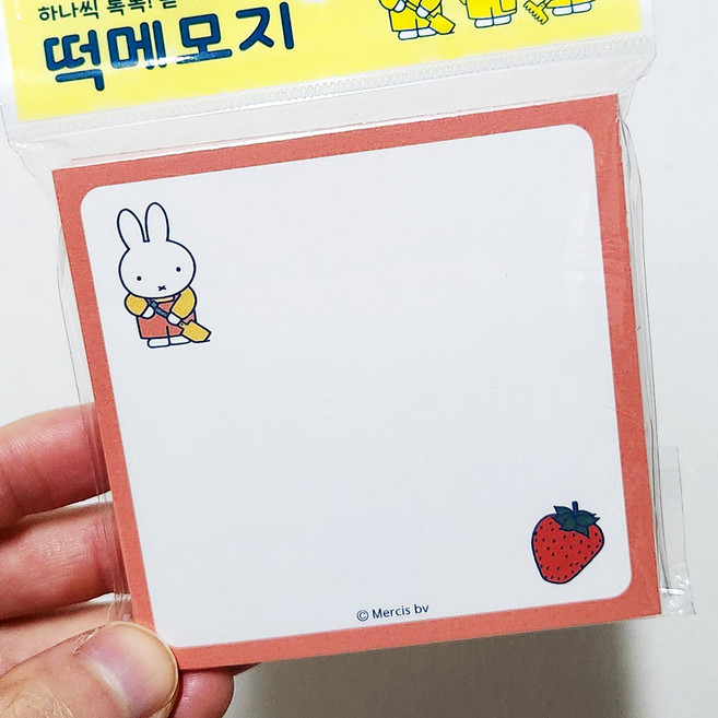 미피 떡메모지 100매, 딸기