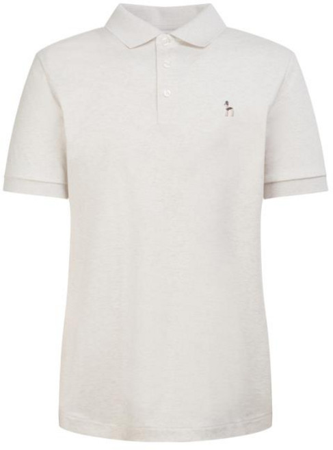 헤지스 화이트 멜란지 면 반팔카라티셔츠 YMWHTS5B404OW