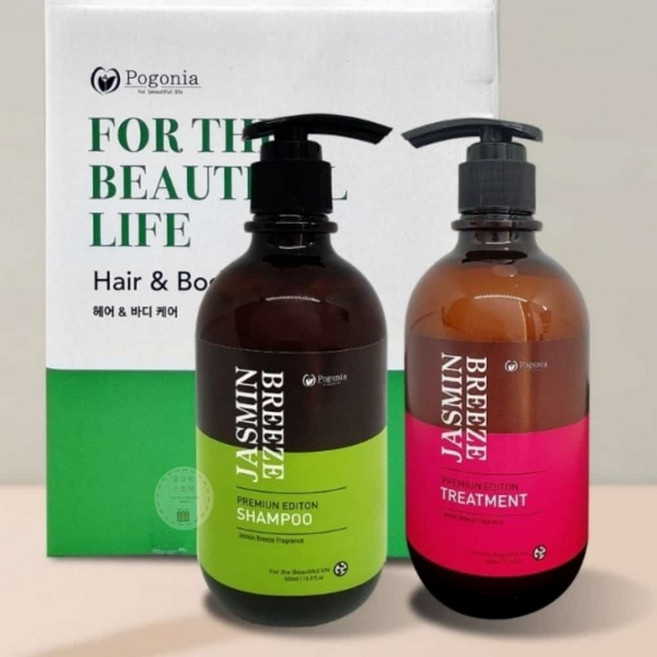 자스민 샴푸 500ml 1개 트리트먼트 500ml 1개 영양공급