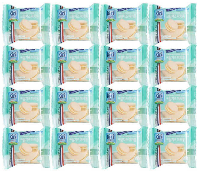 [냉동]끼리 크림치즈 마카롱 16개, 25g