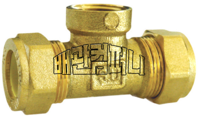 주름관 수전티 수전 배관 부속 자재 수도 보일러 난방, 1개