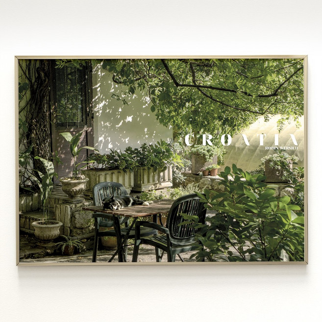 [아트밀] 쉼이 있는 여행사진 액자 90종 - 83 크로아티아 오후의휴식, 1 (소형) A4액자_블랙