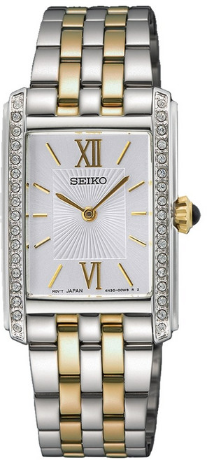 SEIKO 精工 CS系列 時尚晶鑽 優雅方形腕錶 4N30-00R0KS