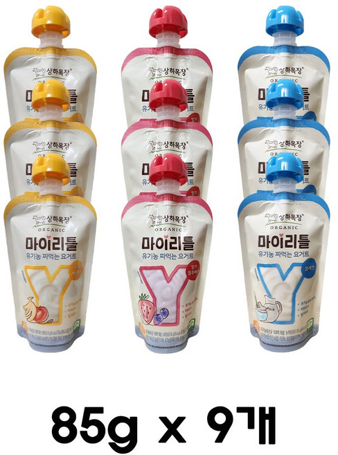매일 상하목장 마이리틀 짜먹는요거트 85g 사과바나나3+플레인3+딸기블루베리3/냉장무료배송