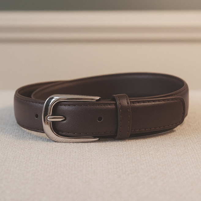 베네피센트 여성 얇은 가죽 벨트