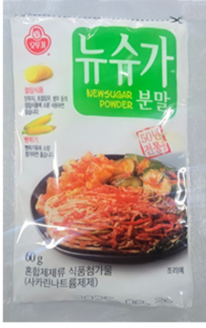 오뚜기 뉴슈가분말, 60g, 100개