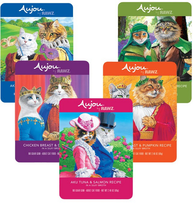 로우즈 오쥬바이로우즈 고양이 주식파우치 5종세트, 오쥬바이로우즈 캣5종 콤보세트, 1개