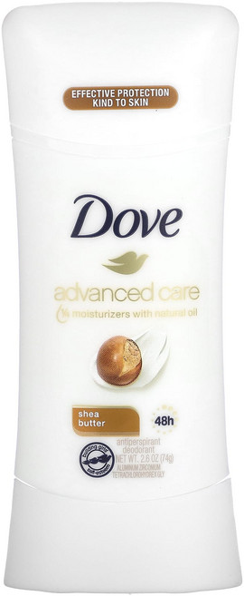 Dove Advanced Care 땀 억제제 데오도런트 시어버터 74g(2.6oz), DoveAdvancedCare땀억제제데오도런트시어버터7, 74g, 1개