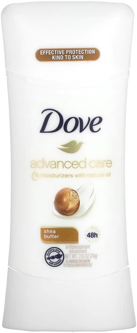 Dove Advanced Care 땀 억제제 데오도런트 시어버터 74g(2.6oz), DoveAdvancedCare땀억제제데오도런트시어버터7, 74g, 1개 - 쿠팡