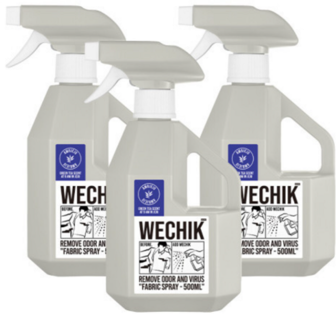 위칙 소독 섬유 탈취제, 3개, 500ml