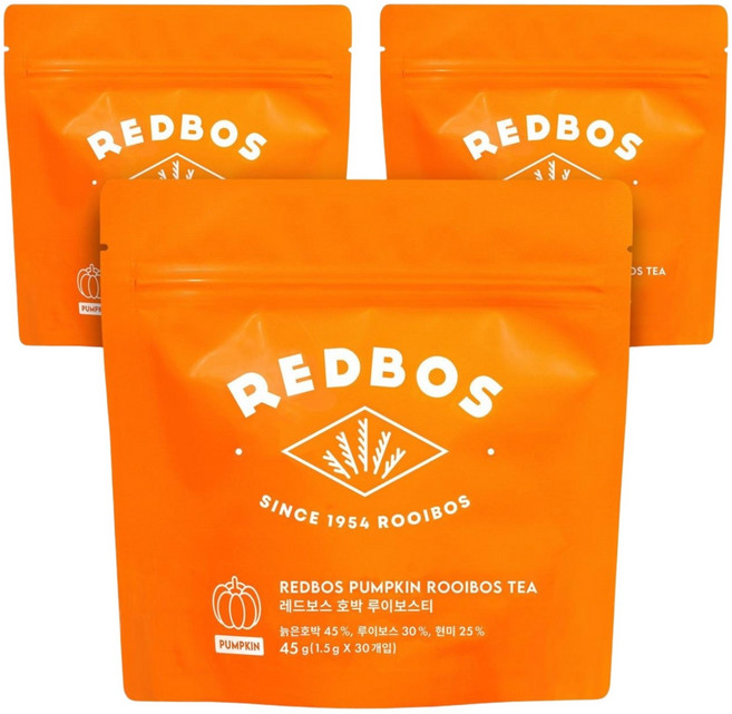 레드보스 호박 루이보스티 최상위 등급 작은티백, 1.5g, 30개입, 3개
