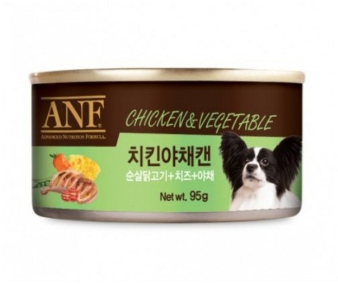 ANF 강아지캔 간식, 치킨 + 야채 혼합맛, 95g, 10개