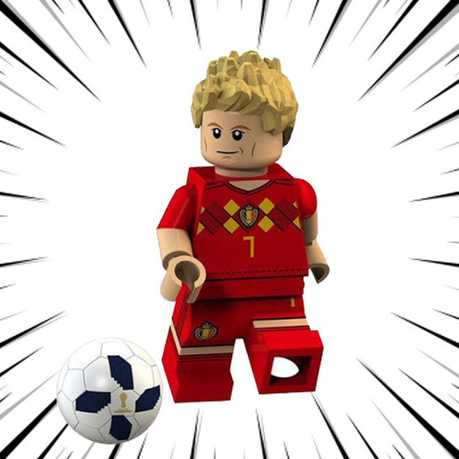 축구선수 호환블럭 브릭미니피규어 컬렉션 취미/수집/장식/컬렉션용 커스텀 호환 블록피겨 시리즈 A, 1개, FB-A06. 케빈 더 브라위너