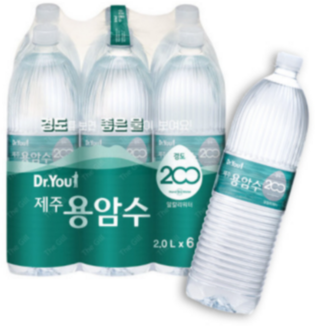 닥터유 제주 용암수 무라벨, 2L, 6개