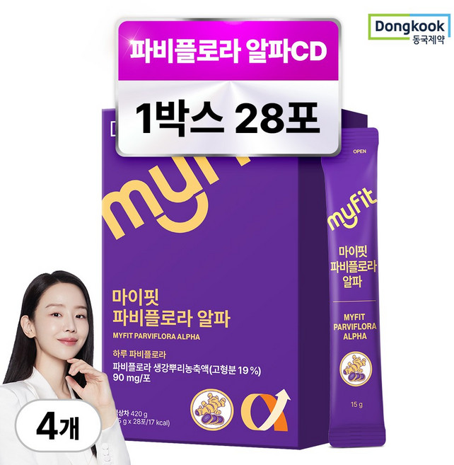 동국제약 마이핏 파비플로라 알파CD 저당 설계 액상 스틱, 4개, 420g