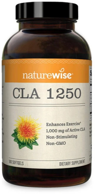 NatureWise CLA 공액리놀렌산 1250mg 180소프트겔, 180정, 1개 - 쿠팡