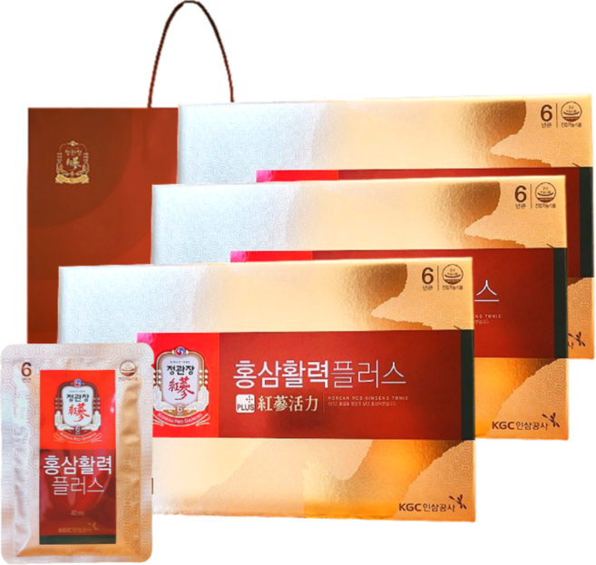 정관장 6년근 홍삼활력 90포 3600ml 프리미엄 +쇼핑백 가정의달 (30포 3박스) 1개, 1세트, 90정