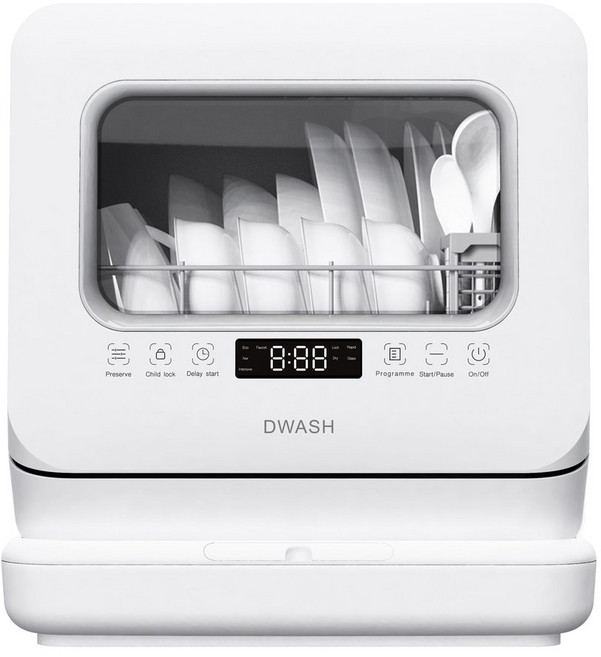 스마트 휴대용 미니 식기세척기 주방 또는 호텔용 플라스틱 탱크 전기 카운터탑 가전제품, 스마트 휴대용 미니 자동 소형 식기세척기, 주방 또는