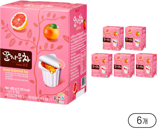 꽃샘 꿀자몽차, 30g, 15개입, 6개
