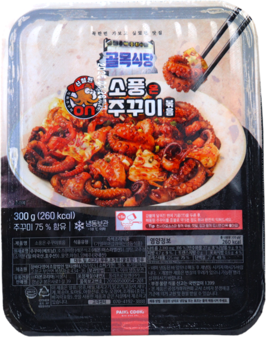 [홈쇼핑] [당일출고] 백종원의 골목식당 소풍온 쭈꾸미, 8개, 300g