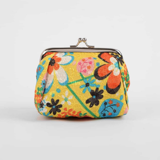 플라워 동전지갑 미니 코인 주머니 일본여행 잔돈 엔화